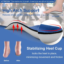 Load image into Gallery viewer, KeeMovin 3/4 High Arch Support Inserts for Women and Men