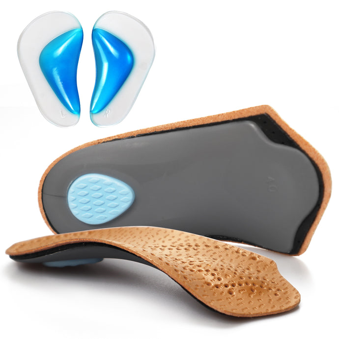 Plantar Fasciitis Inserts, Keemovin 3/4 Orthotic Inserts with High Arch Support Metatarsal Pad